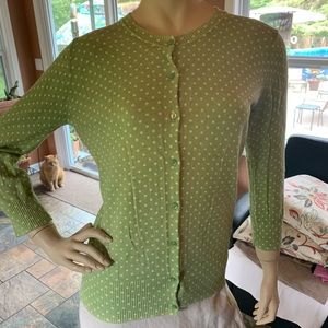 green polka dot long sleeve